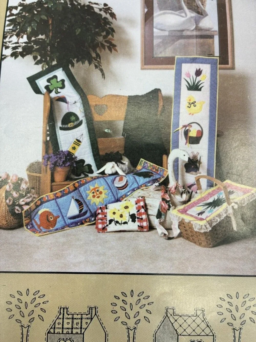 Vintage All Through The Year with Quilt Banners Pattern Book by Jill McGough